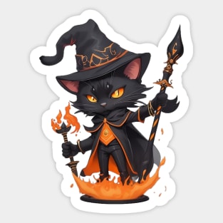 Mystic Mage Cat - Vermeer Meowster Sticker